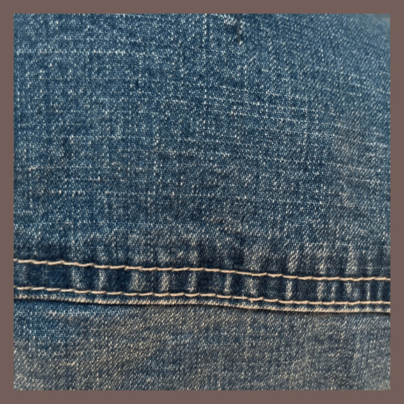 Live a Little Denim Jacket | Blue Cropped | Size M | Vintage - Picture 4 of 4